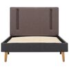 vidaXL Posteljni okvir LED taupe in temno sivo blago 100x200 cm