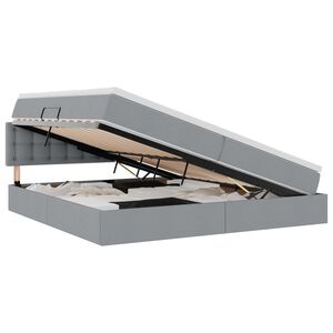 vidaXL Postelja z dodatnim prostorom za shranjevanje in LED osvetlitvijo