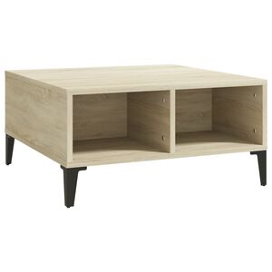 vidaXL Klubska mizica sonoma hrast 60x60x30 cm iverna plo&scaron;ča
