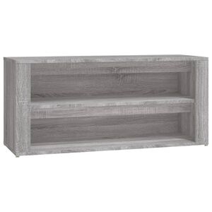vidaXL Regal za čevlje siva sonoma 100x35x45 cm inženirski les