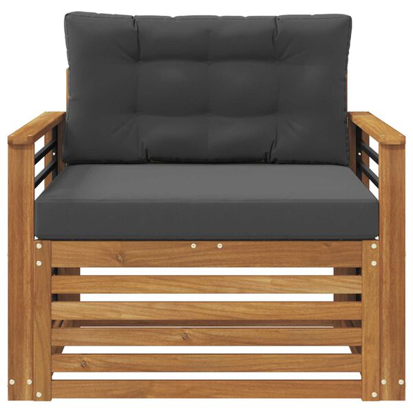 vidaXL Zunanja garnitura za sedenje Masivno akacijevo les in poliester