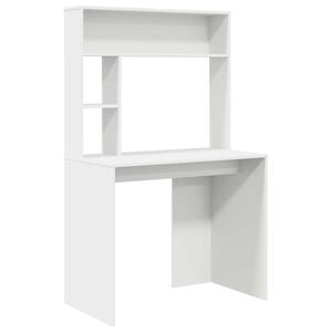 vidaXL Miza Bela 91 x 50 x 149 cm Inženirski les