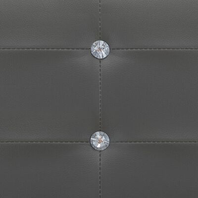 vidaXL Posteljni okvir sivo umetno usnje 90x200 cm