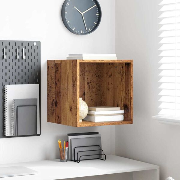 vidaXL Omarica na steni Star les 37 x 37 x 37 cm Konstruiran les