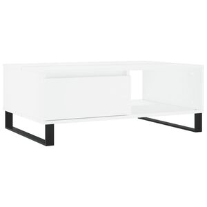 vidaXL Klubska mizica bela 90x60x35 cm inženirski les