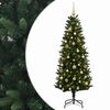 vidaXL Umjetno božično drevo z okrasnimi kroglami 120 cm 150 LED
