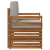 vidaXL Zunanja garnitura za sedenje Naravna 75,5 x 63 x 73 cm
