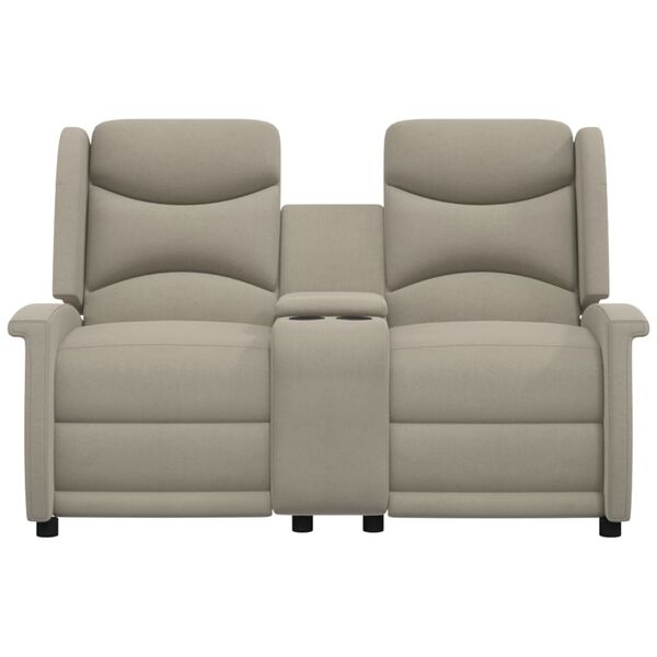 vidaXL Dvosed svetlo sivo blago iz mikrovlaken