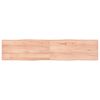 vidaXL Mizna plo&scaron;ča sv. rjava 180x40x(2-4)cm obdelana trdna hrastovina