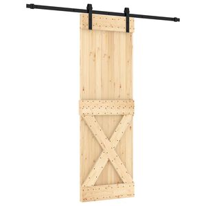vidaXL Drsna vrata 70 x 210 cm Masiven borov les (neobdelan)