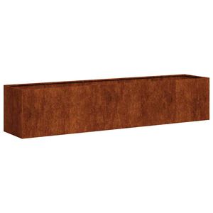 vidaXL Planter Rusty 200x40x40 cm Vremensko odporno jeklo