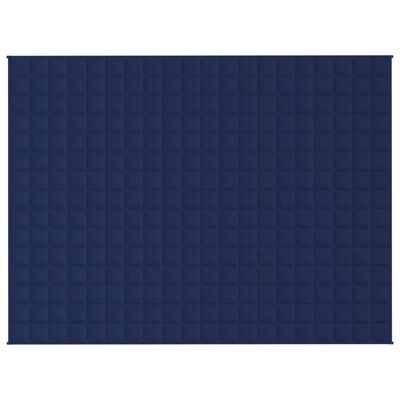 vidaXL Obtežena odeja modra 150x200 cm 11 kg blago