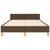 vidaXL Posteljni okvir brez vzmetnice temno rjava 120x190 cm blago