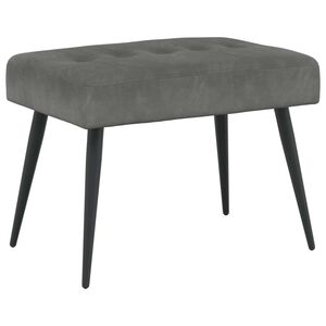 vidaXL Klop s gumbnim oblazinjenjem Temno siva 60 x 40 x 45 cm Žamet