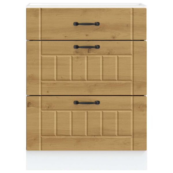 vidaXL Kuhinjska osnovna omarica Lucca artisan hrast inženirski les