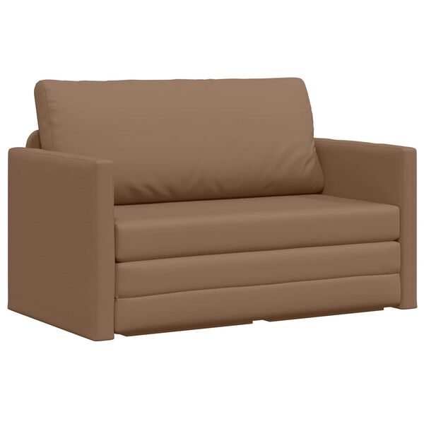 vidaXL Sofa postelja 110cm Kapučino Umetno usnje