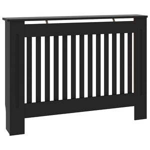 vidaXL Pokrov za radiator črn 112x19x81,5 cm inženirski les