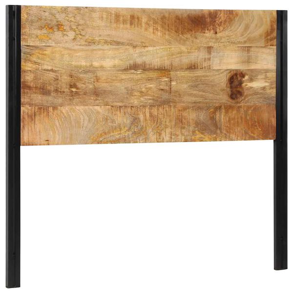 vidaXL Naglavna deska 120 cm trden mangov les in železo