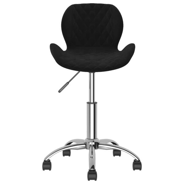 vidaXL Vrtljivi jedilni stoli 6 kosov črn žamet