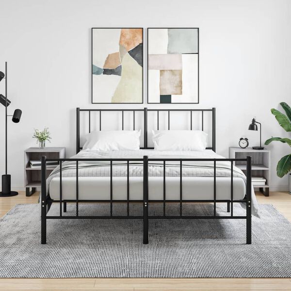 vidaXL Nočna omarica 2 kosa siva sonoma 40x30x50 cm inženirski les