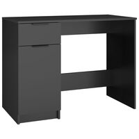 vidaXL Pisalna miza črna 100x50x75 cm inženirski les