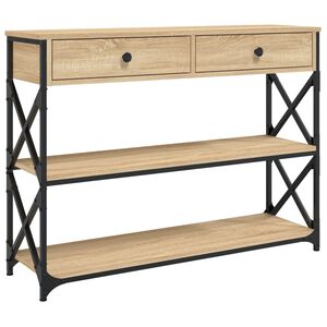 vidaXL Klubska mizica sonoma hrast 100x28x75 cm inženirski les