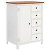 vidaXL Garderobna omara 76x52x105 cm trdna hrastovina