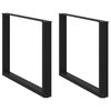 vidaXL Noge za jedilno mizo v obliki črke U, 2 kosa, črne, 100 x (72-73) cm, jeklo