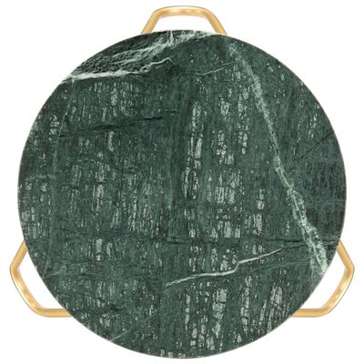 vidaXL Klubska mizica zelena 40x40x40 cm kamen z marmorno teksturo