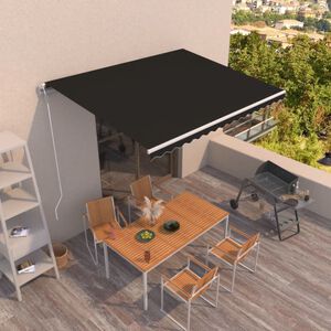 vidaXL Avtomatsko zložljiva tenda 450x350 cm antracitna
