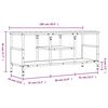vidaXL TV omarica sonoma hrast 100x35x45 cm inženirski les in železo