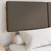 vidaXL Posteljni okvir z oblazinjenim vzglavjem Taupe 135 x 190 cm