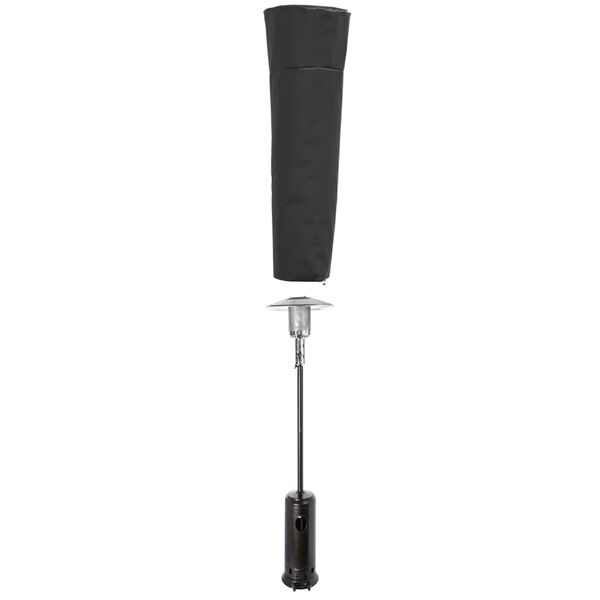 vidaXL Prevleka za grelnik 2 kosa stožec črna 86x47x241 cm 420D oxford