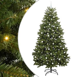 vidaXL Umestno božično drevo 240 cm 300 LED Toplo bela PVC in jeklo