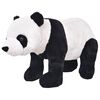 vidaXL Stoječa pli&scaron;asta panda črna in bela XXL
