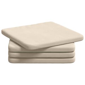 vidaXL Sedežne blazine 4 kos Mikrofiber tkanina Bež 40 x 40 x 3 cm