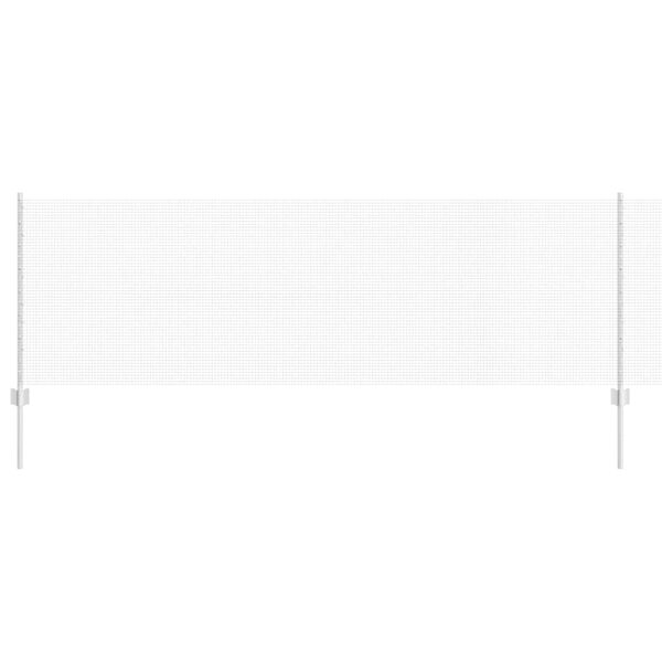 vidaXL Ograja s stebrom srebrna 0,8 x 10 m Jeklo