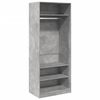 vidaXL Garderobna omara betonsko siva 80x50x200 cm inženirski les