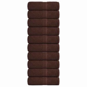 vidaXL Pralne brisače FROGN 10 kosov rjave 30x30 cm 360 g/m&sup2;