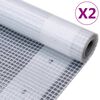 vidaXL Leno ponjava 2 kosa 260 g/m&sup2; 4x2 m bela
