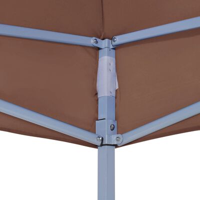 vidaXL Streha za vrtni šotor 4x3 m rjava 270 g/m²