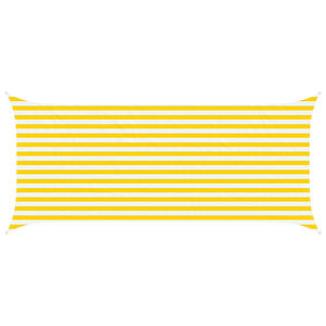 vidaXL Sončno platno Rumena in Bela 4,5 x 2 m 100% poliester Oxford