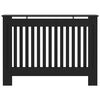 vidaXL Pokrov za radiator črn 112x19x81,5 cm mediapan