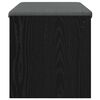 vidaXL Haldna klop z blazino Črna Orehovina 83 x 38 x 40 cm
