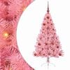 vidaXL Umjetna preddekorirana božićna jelka Roza 120 cm PVC