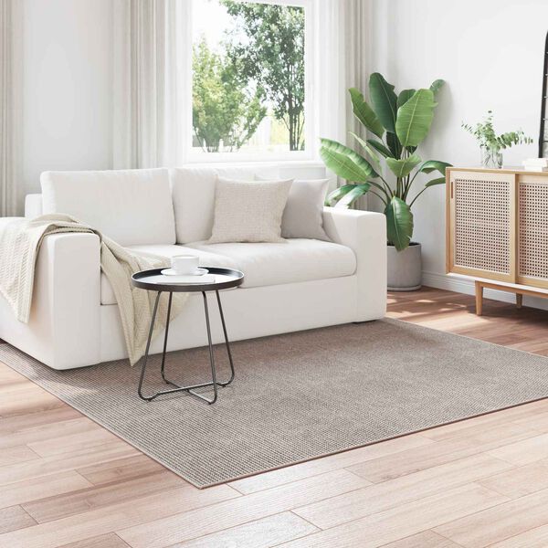 vidaXL Preproge za povr&scaron;ine LUGO Krema in taupe 120 x 120 cm Poliester