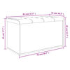 vidaXL Klop za shranjevanje črna 82x42x45 cm inženirski les
