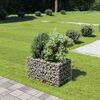 vidaXL Visoka greda gabion pocinkano jeklo 90x50x50 cm