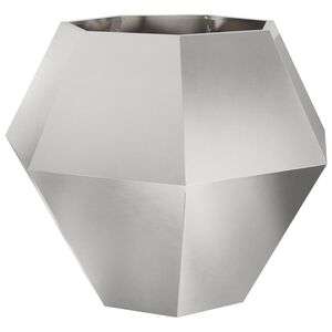 vidaXL Cvetlično korito Srebrna 100 x 100 x 80 cm Nerjaveče jeklo