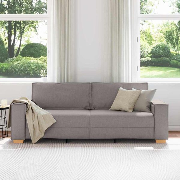 vidaXL Trosed kavč taupe 180 cm blago
